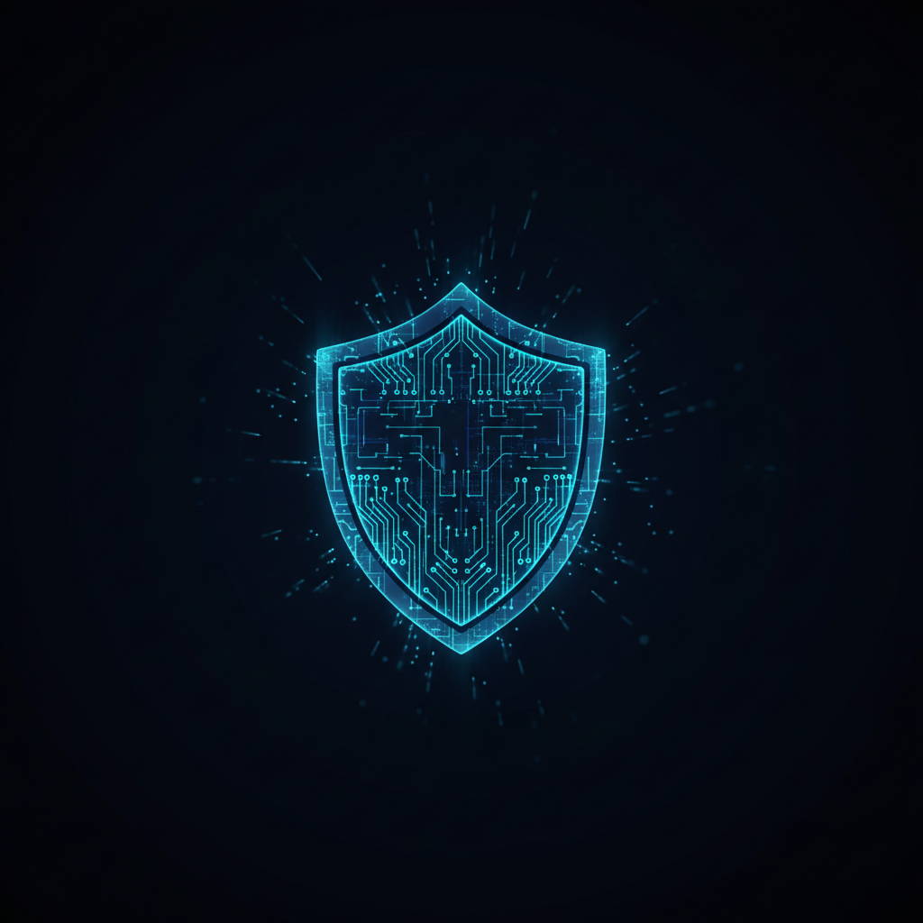 Glowing cyber shield